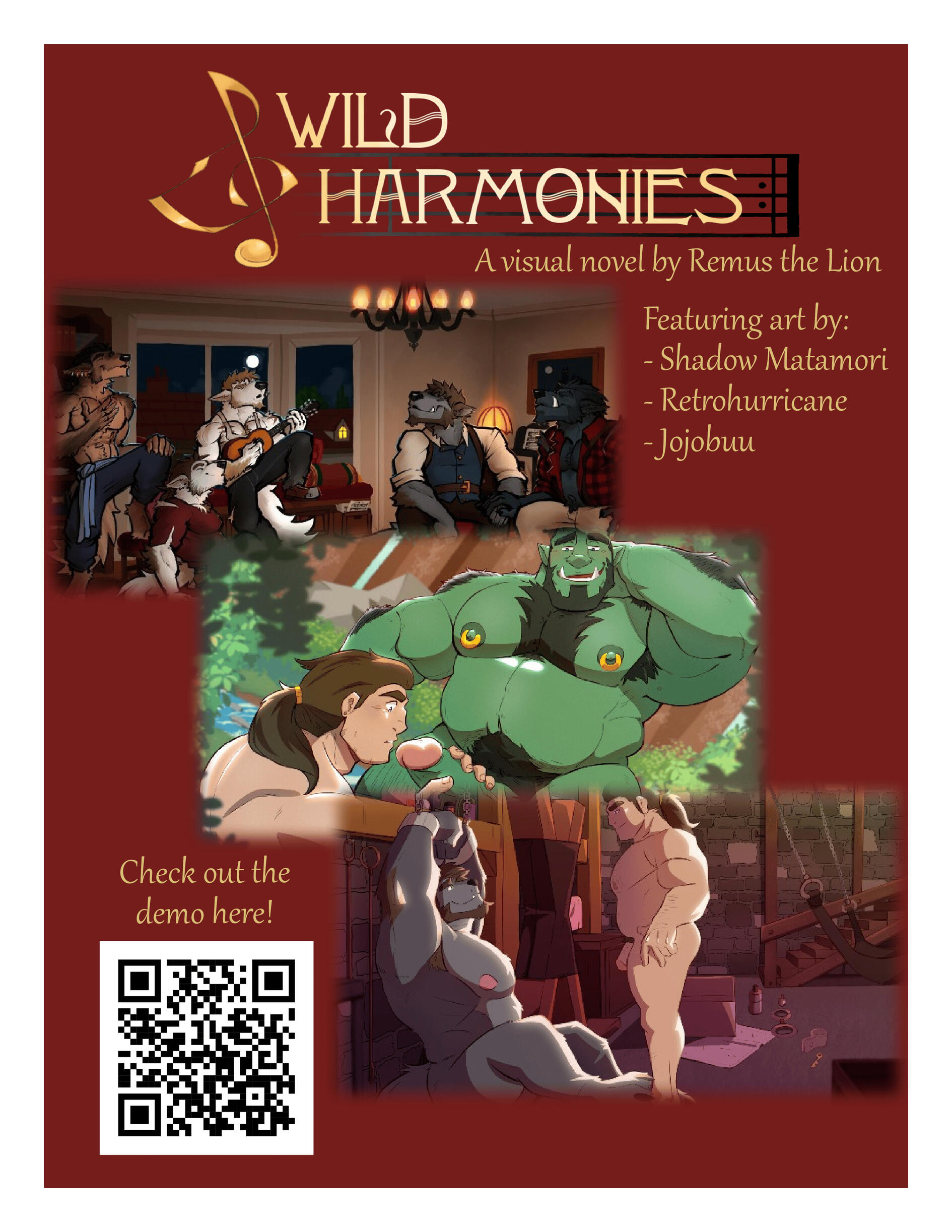 My work is also featured in Wild Harmonies VN by Remus the Lion